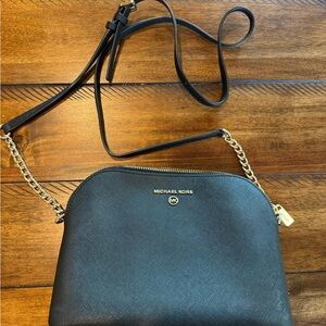 Michael Kors Black Crossbody Bag with Gold Chain